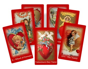 Heart Tarot Deck. Valentines Day Tarot. Vintage - Etsy