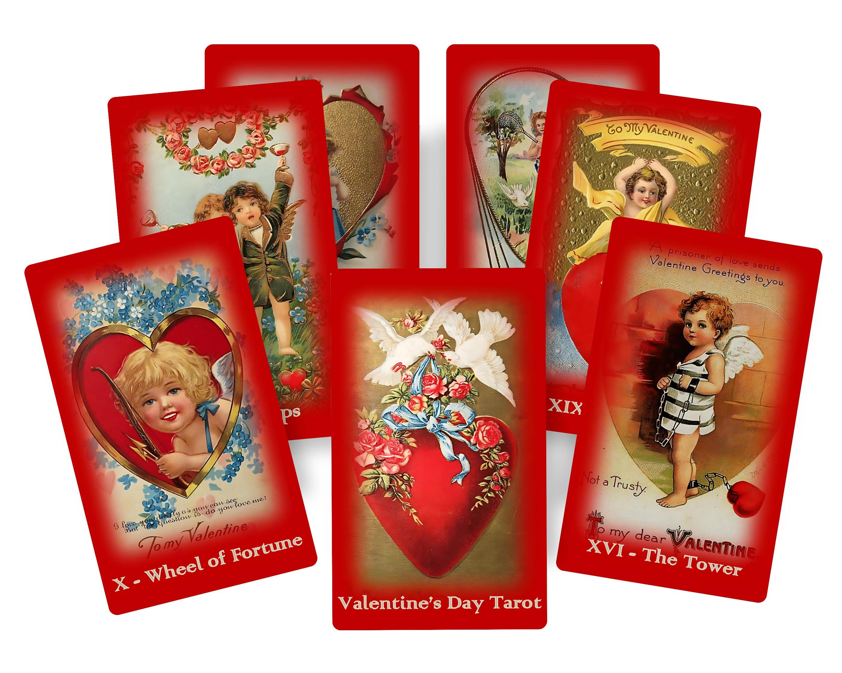 Valentines Day Tarot Deck. VIntage Valentines Day and Love