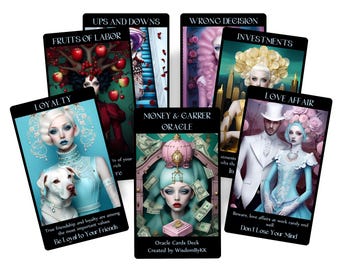 Baraja de cartas del oráculo del dinero y la carrera