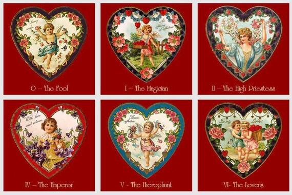 Heart Tarot Deck. Valentines Day Tarot Deck. - Etsy