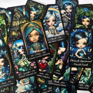 Baralho de cartas Miracle Lenormand. Cartas do oráculo Big Eye Dolls