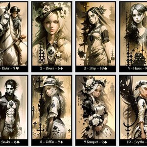 Light Kingdom Lenormand deck. Mystery Lenormand cards