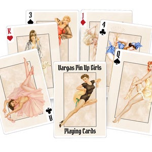 Vargas Pin-Up Girls Playing Cards – 52 Cards + 3 Jokers