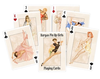 Baraja de cartas Vargas Pin-Up Girls: 52 cartas + 3 comodines