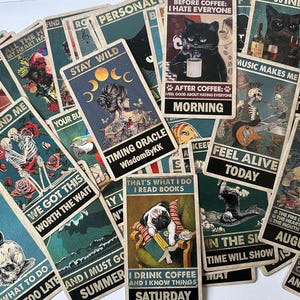 Mazzo di oracoli Retro Timing. Carte di previsione dell'oracolo giornaliero.