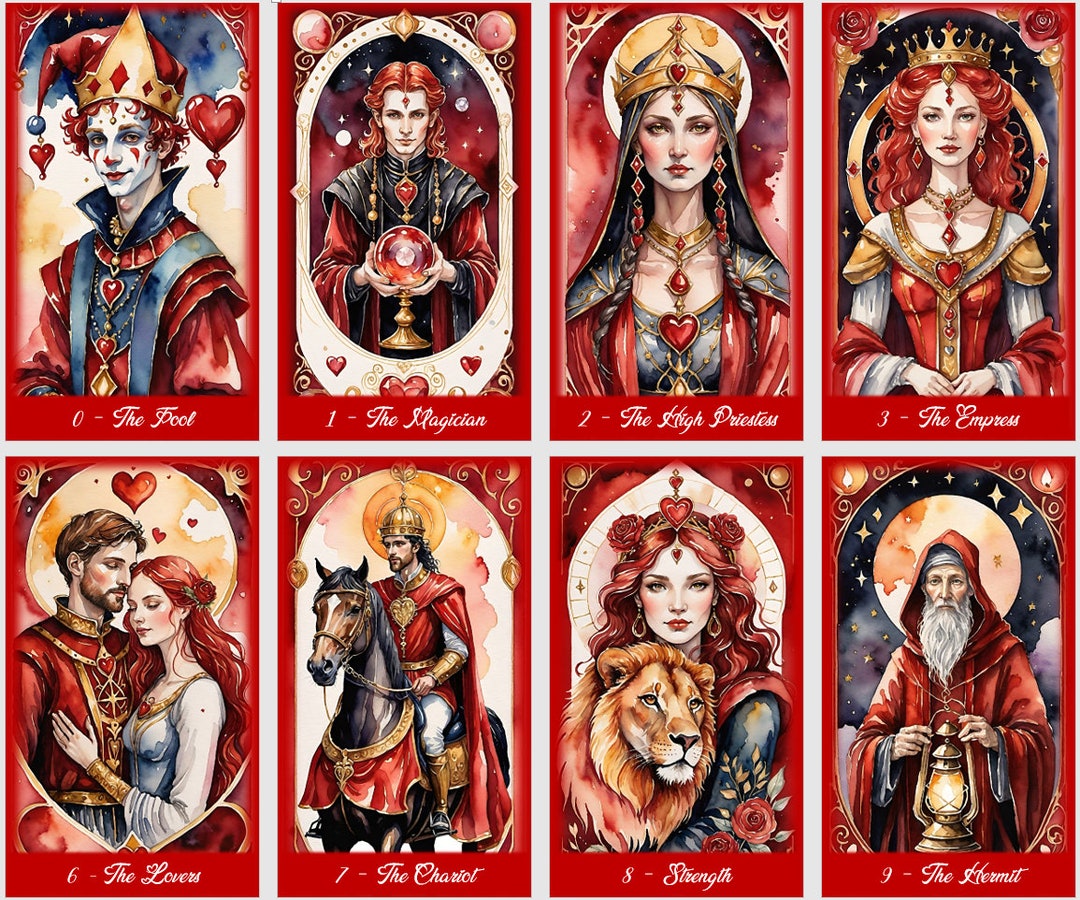 LOVE Tarot Deck. Valentines Day Tarot Deck. Lovers Tarot Cards - Etsy
