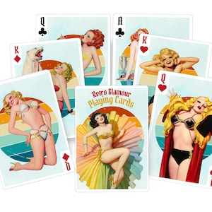 Retro Glamour Pin-Up Girls Playing Cards – Vintage Style Collectible Deck
