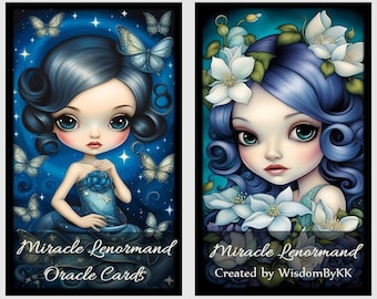 Jeu de cartes Miracle Lenormand. Cartes oracle de Big Eye Dolls