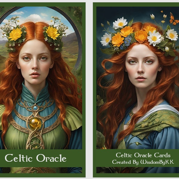 Jeu de cartes oracle celtique. Oracle de l'arbre d'Ogham. Oracle du sabbat celtique