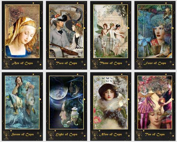 【タロット】TAROT OF REFRECTIONS★ Reflections Tarot Deck. Fantasy Surrealism Tarot - Etsy