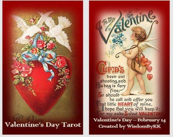 Valentines Day Tarot deck. Love tarot