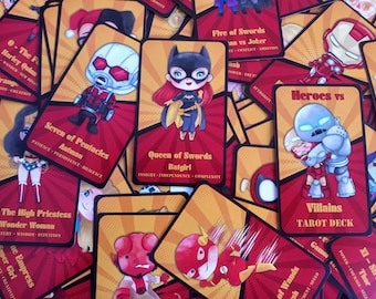 Heroes vs Villains Tarot deck. Movies inspired tarot