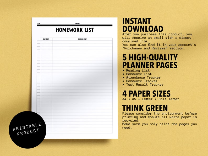 Printable Lists and Class Roster Planner Pages for Teachers // A4 + A5 ...