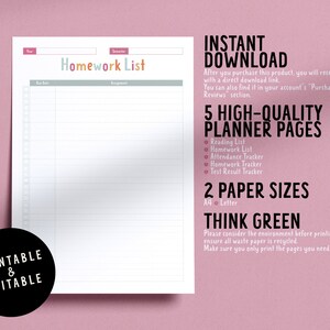 Fillable Printable Lists and Class Roster Planner Pages for Teachers ...