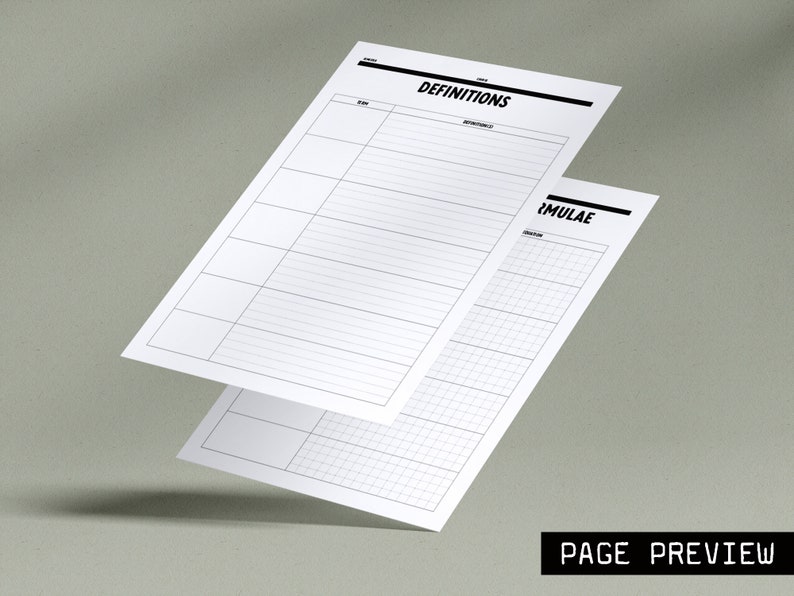 Printable Advanced Academic Note Taking Pages for Students // A4 + A5 ...
