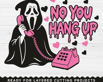 No cuelgues SVG PNG – Divertido teléfono de terror SVG para Cricut y Silhouette