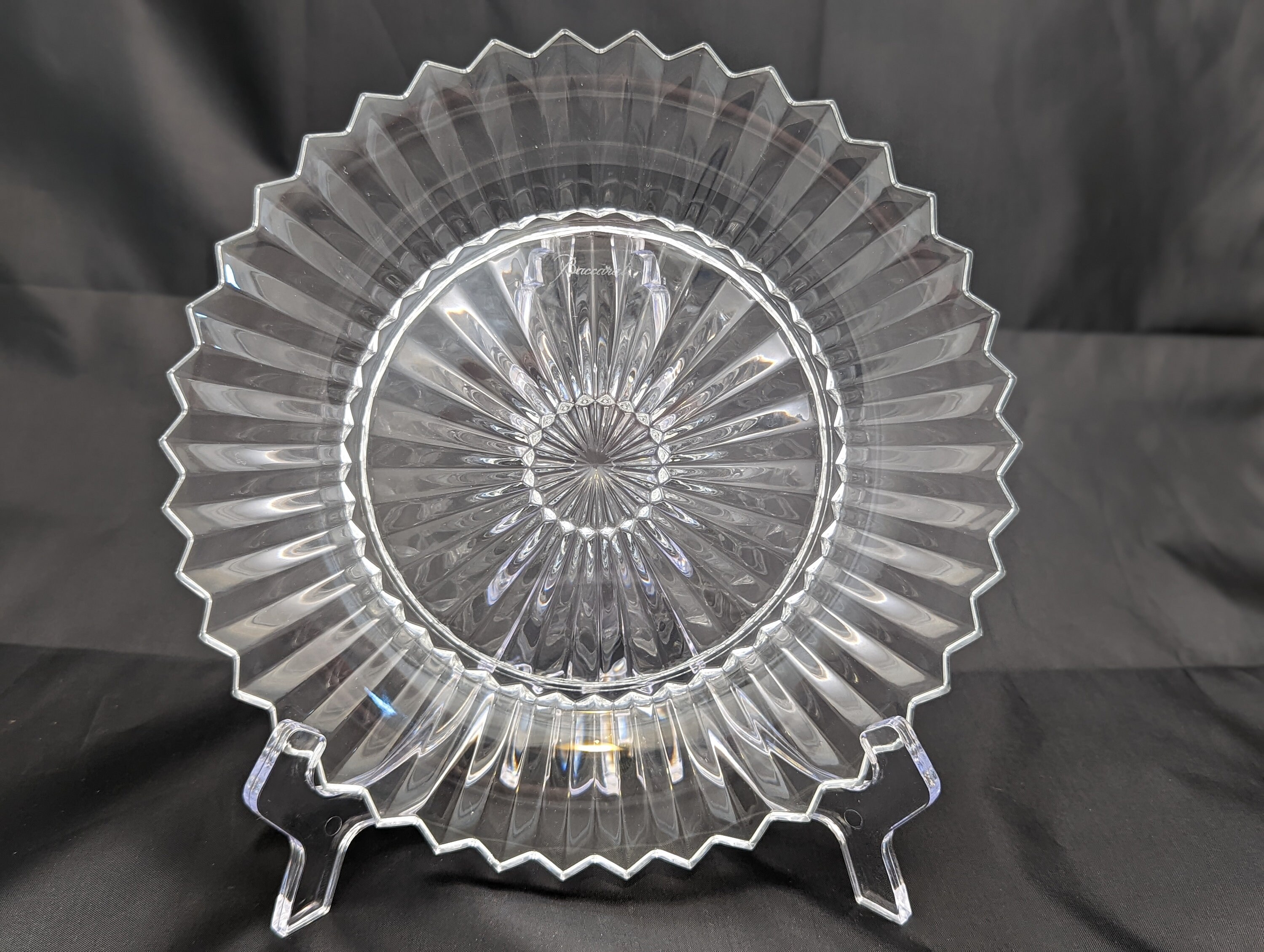 Baccarat Mille Nuits Assiette en Cristal Taille M 22 cm Bon État Fabriqué France