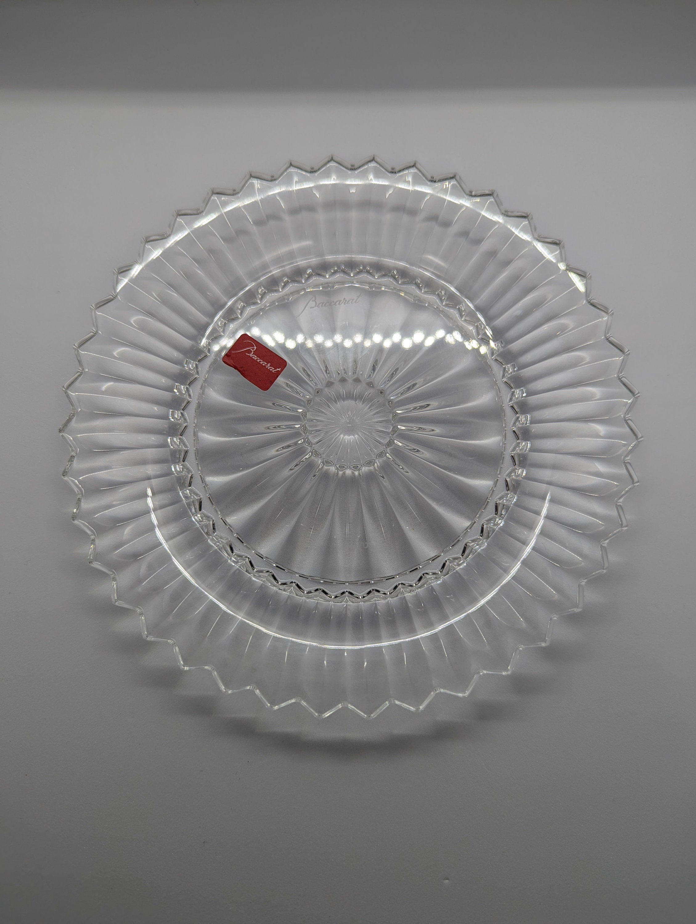 Baccarat Mille Nuits Assiette en Cristal Taille S 16 cm Parfait État Fabriqué France