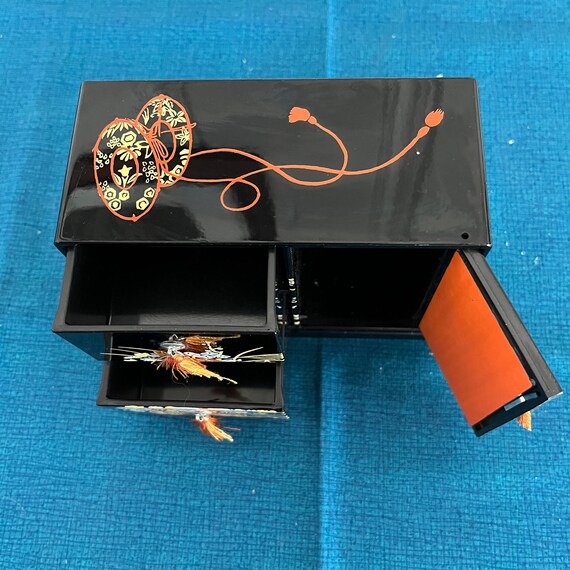 Small Japanese Two Drawer Jewelry Box - image 3