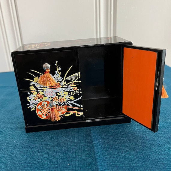 Small Japanese Two Drawer Jewelry Box - image 2
