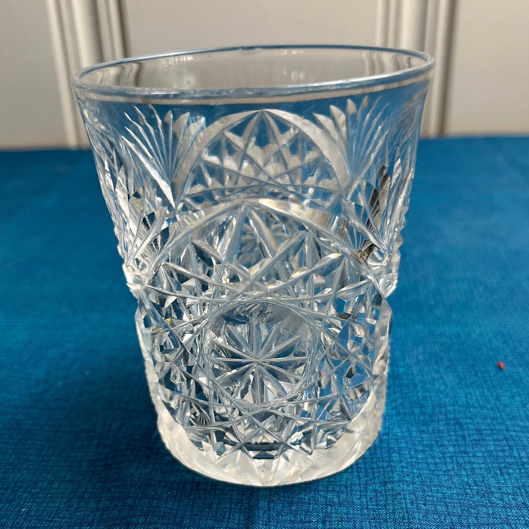 Vintage Cut Glass Old Fashioned Glasses Etsy