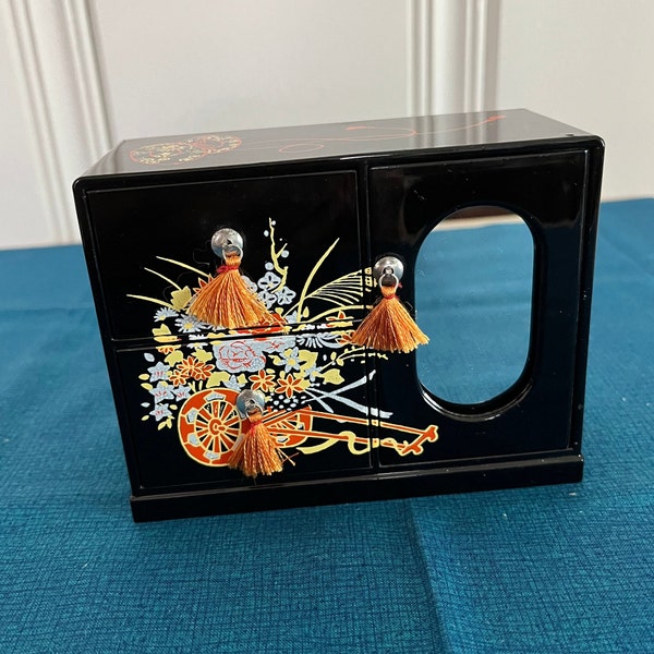 Small Japanese Two Drawer Jewelry Box