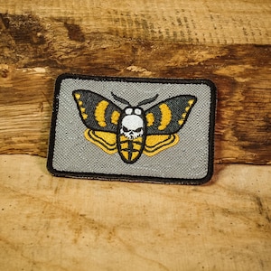 Topo Moth Patch – Patch di falena testa di morte, Patch in velcro, Patch di Acherontia atropos, Patch Scout, Patch Morale Ricamata, Scout, Campeggio
