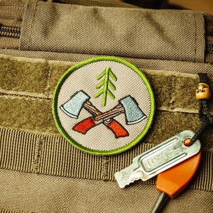 Lumberjack Patch - Morale Patch, Velcro Patch, Jackalope Forest, Scout Patch, Borduurwerk Morale patch, Scout, Camping, Bushcraft