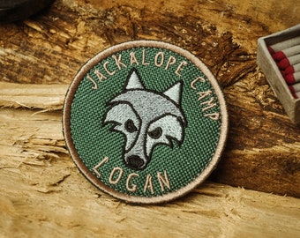 Jackalope Camp, Patch, Scout Patch, Wolf Team, Embroidery Morale Patch, Personalisierter Name, Personalisierter Aufnäher
