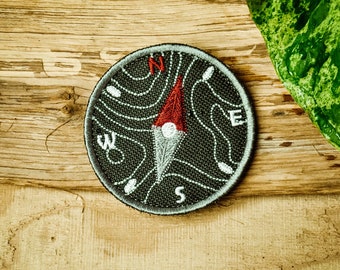 Compass Patch – Topo Morale Patch, Velcro Patch, Jackalope Forest, Scout Patch, Embroidery Morale patch, Scout, Camping, Bushcraft