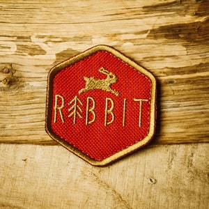 Year of the Rabbit Patch – Moral Aufnäher, Velcro Aufnäher, Jackalope Forest, Scout Patch, Stickerei Morale Aufnäher, Scout, Camping, Bushcraft