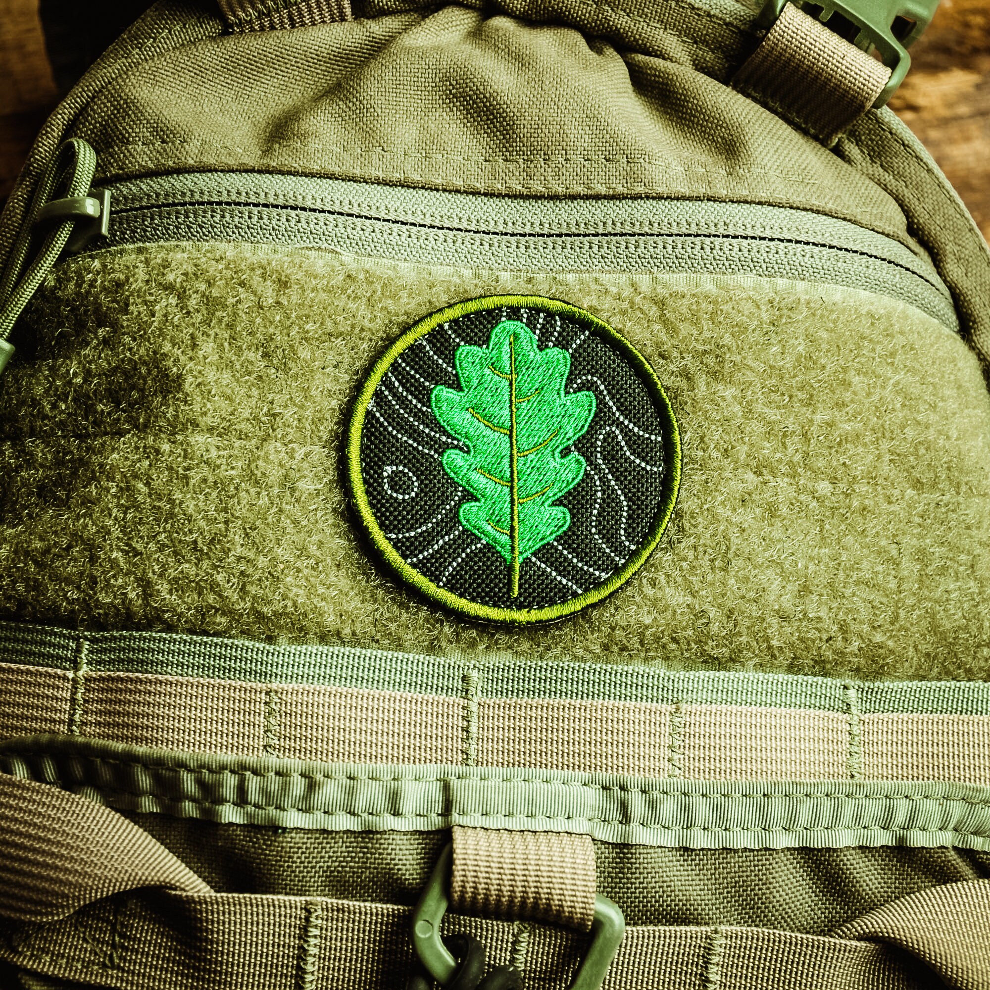 Green Oak Leaf Patch, Velcro Patch, Jackalope Forest, Scout Patch ...