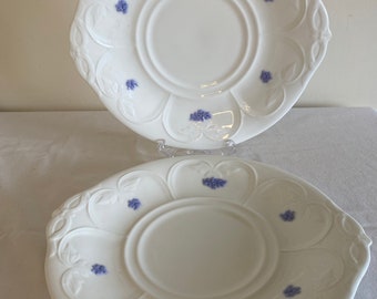 Vintage Paire d&#39;assiettes à sandwich/gâteau Adderleys Blue Chelsea