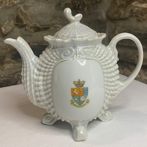 Vintage Crested Pearlescent Souvenir Teapot - Ramsgate