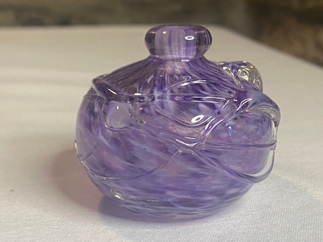 Don Wreford Signed Hand Blown Small Art Glass Bottle Etsy