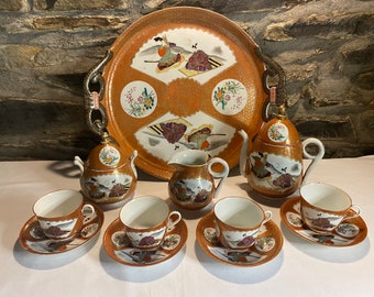 Vintage Numbered Japanese Tea Cup and Saucer Set #5063 Collectible