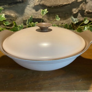Vintage Poole Pottery Twin Tone Turreen Serving Dish Mushroom & Sepia c.1970’s