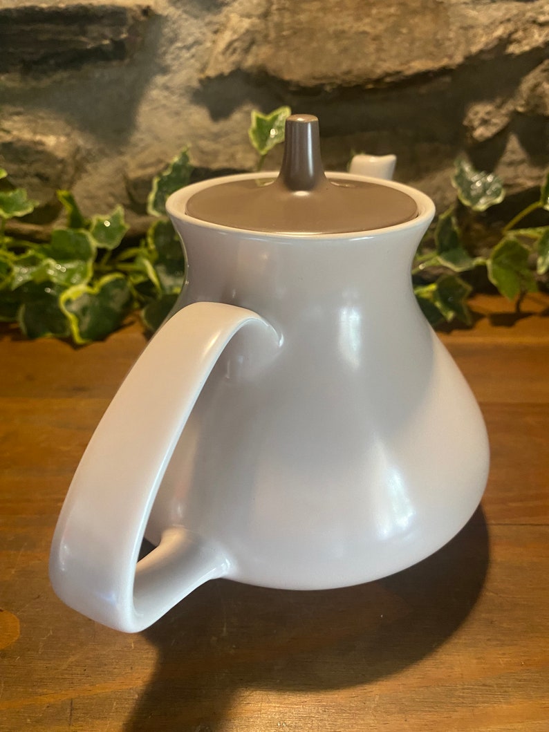 Poole Pottery Vintage Teapot Mushroom & Sepia - Etsy UK