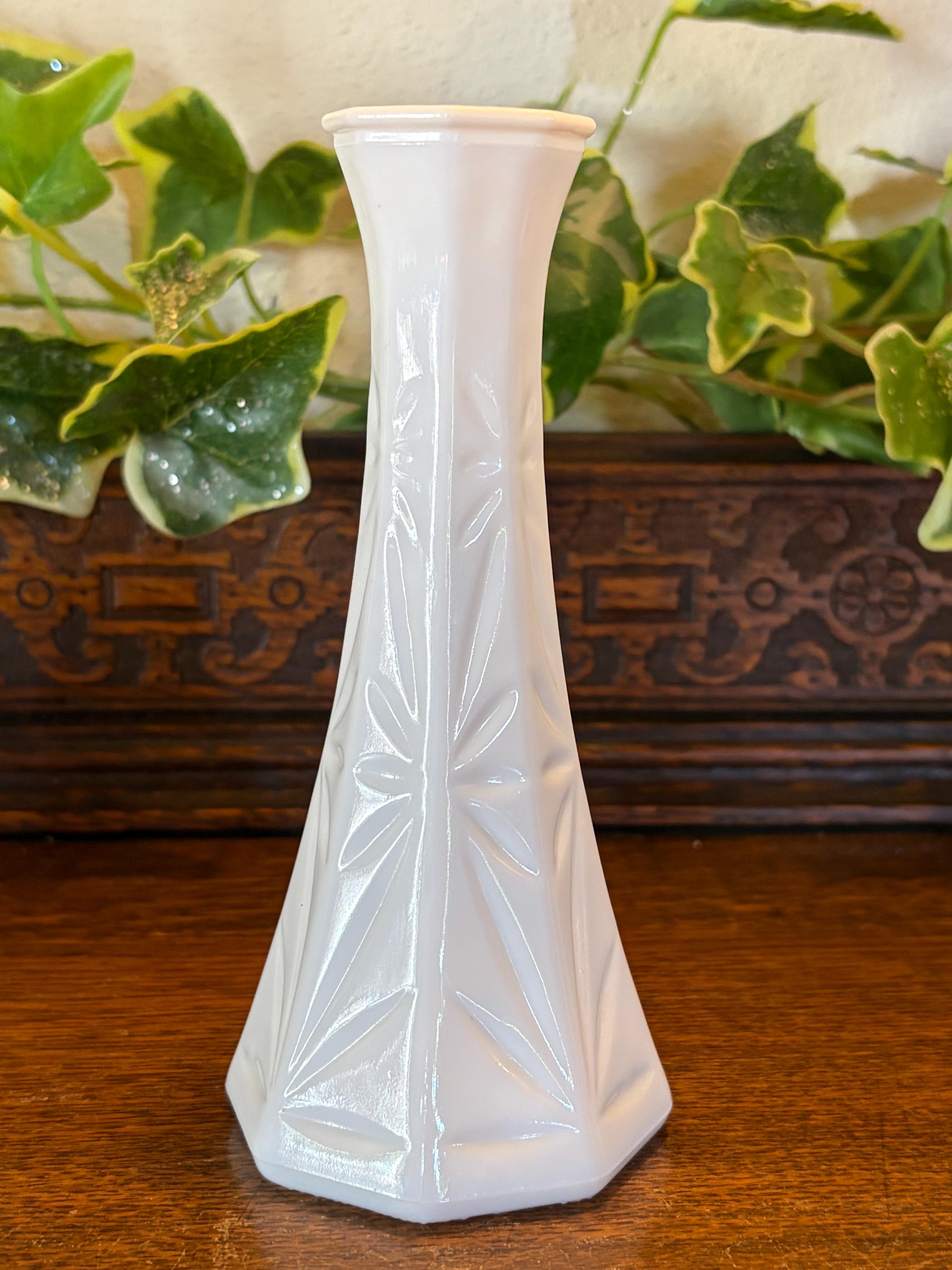 Milk glass vase