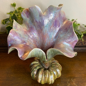 Beautiful Art Nouveau Style Iridescent Art Pottery Vase