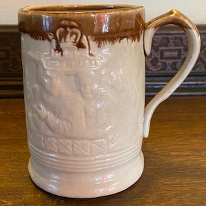Antique Imperial Stoneware Beer Mug Tankard