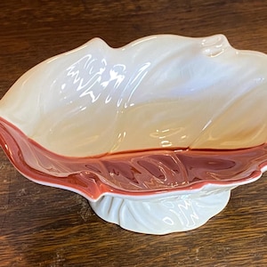 Vintage Carlton Ware Pedestal Leaf Dish Australian Design