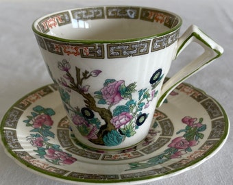 Vintage Myott Indian Tree coffee cup and saucer c.1930’s