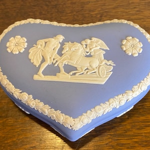 Vintage Wedgwood Blau Jaspis Trinket Box Lagerung