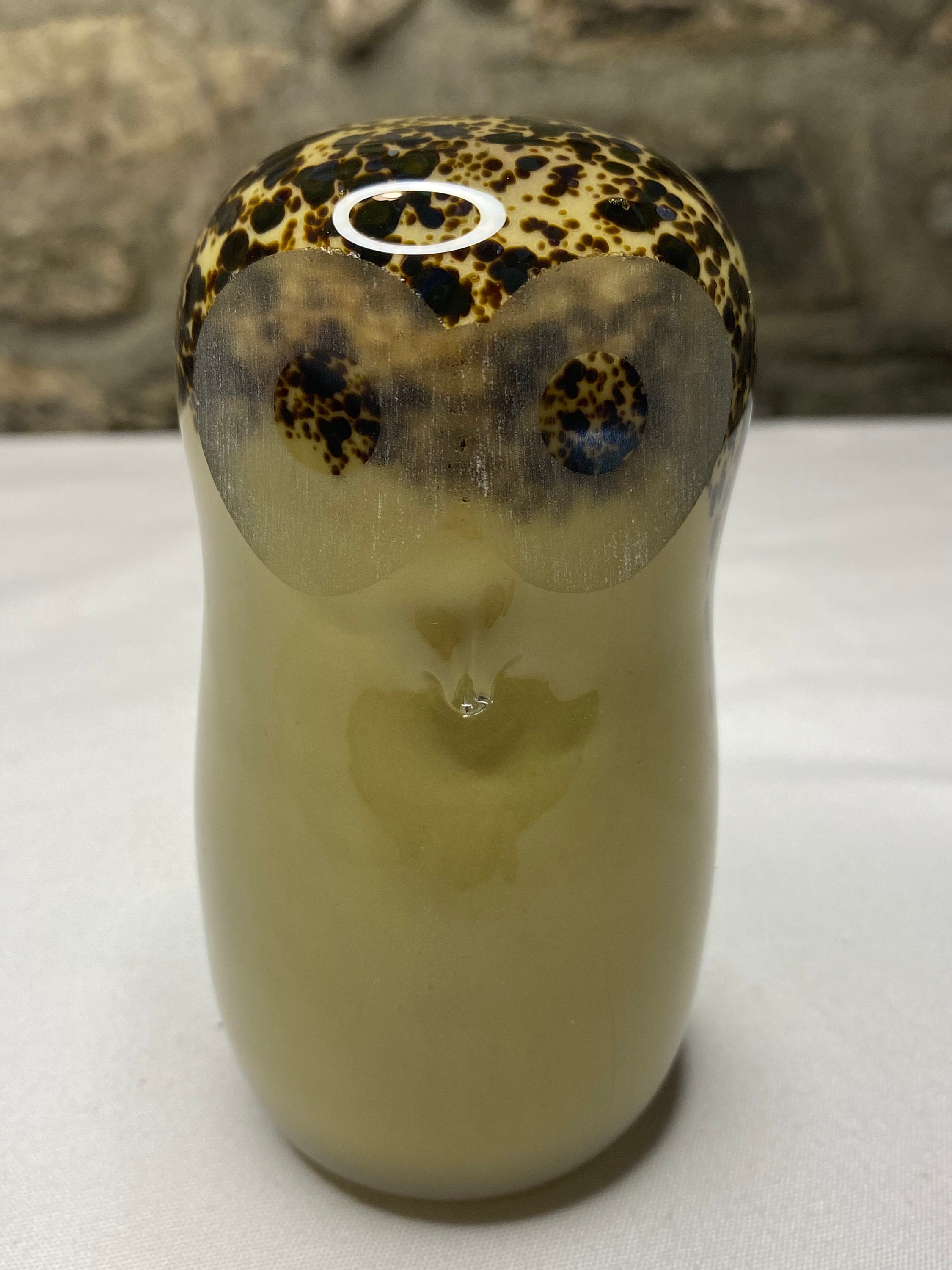 Vintage Wedgwood Glass Owl Paperweight