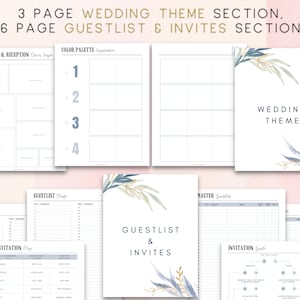 Wedding Planner Printable, Wedding Planning Book, Printable Wedding Planner Kit, Wedding Planner Organizer, Instant Download, US Letter image 5