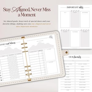 Relatieplanner, koppelplanner, koppeldagboek, relatiedoelenplanner, afdrukbare planner, instant download, US Letter, pdf afbeelding 3