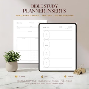 Bibelstudie druckbar, druckbare Bibelstudie Notizen, bedruckbares Bundle, SOAP Studie druckbar, sofortiger Download, A4, A5, US Letter, PDF
