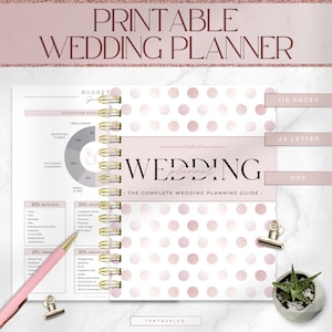 Wedding Planner Printable, Printable Wedding Planner Kit, Wedding Planning Book, Wedding Planner Organizer, Instant Download, US Letter