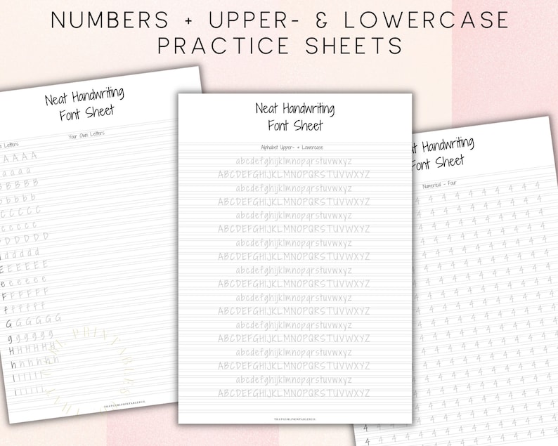 Neat Handwriting Practice Sheet, Printable Handwriting Work Sheet ...